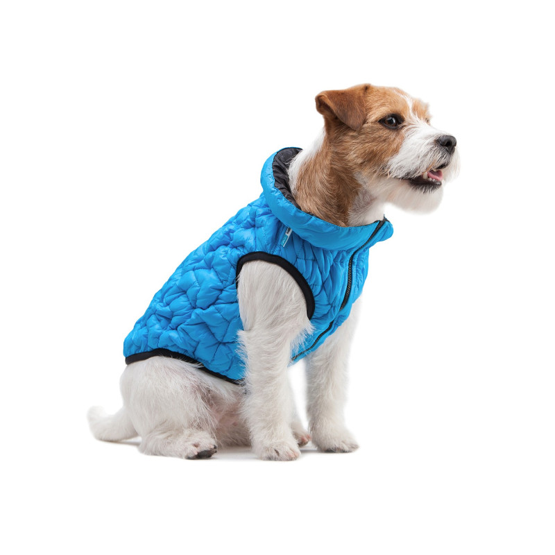 Курточка для тварин Collar AiryVest UNI двостороння L 55 блакитно-чорна (2571)