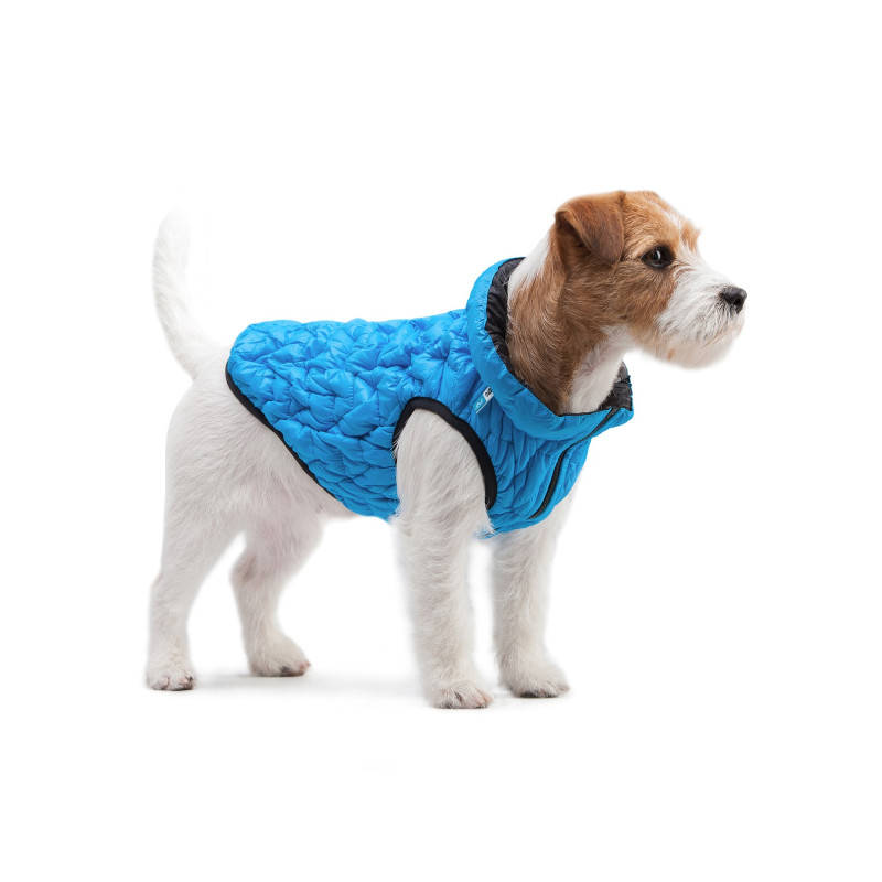 Курточка для тварин Collar AiryVest UNI двостороння L 55 блакитно-чорна (2571)
