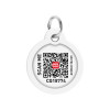 Адресник для тварин WAUDOG Smart ID з QR паспортом "Французький бульдог", круг 30 мм (230-0209)