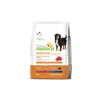 Сухий корм для собак Trainer Natural Dog Sensitive Adult Medium&Maxi With Lamb 3 кг (8059149252476)