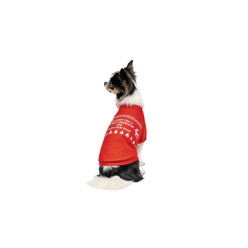Футболка для тварин Pet Fashion "New Year" S червона (4823082429271)
