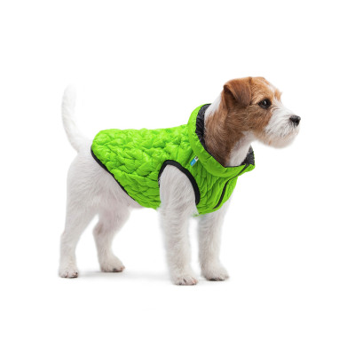 Курточка для тварин Collar AiryVest UNI двостороння S 38 салатово-чорна (2537)