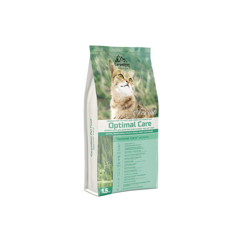 Сухий корм для кішок Carpathian Pet Food Optimal Care 1.5 кг (4820111140961)