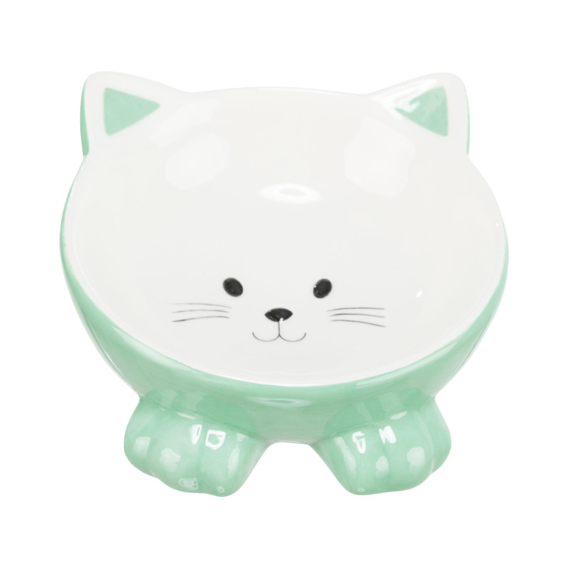 Посуд для котів Trixie Миска керамічна у вигляді котика150 мл/14 см (кольори в асортименті) (4011905248073)