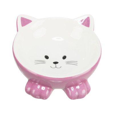 Посуд для котів Trixie Миска керамічна у вигляді котика150 мл/14 см (кольори в асортименті) (4011905248073)