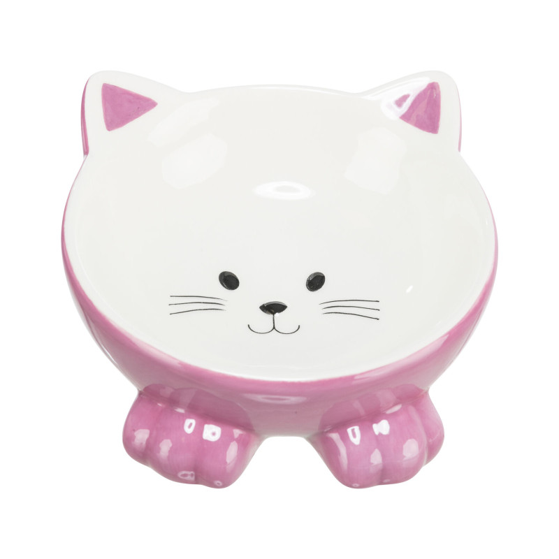 Посуд для котів Trixie Миска керамічна у вигляді котика150 мл/14 см (кольори в асортименті) (4011905248073)