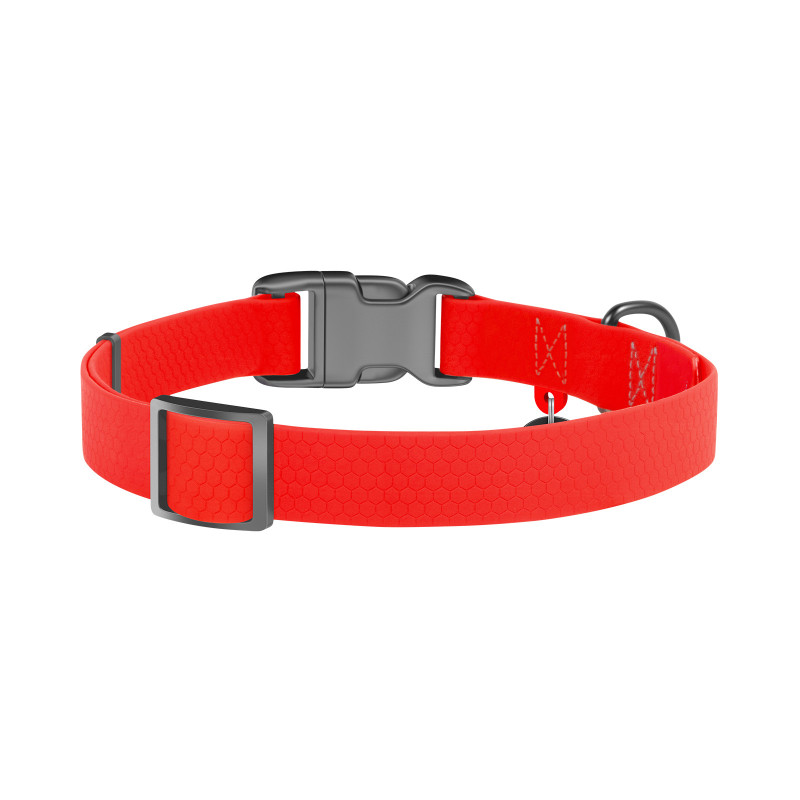 Нашийник для тварин WAUDOG Waterproof з QR паспортом Ш 25 мм Д 34-49 см червоний (27723)