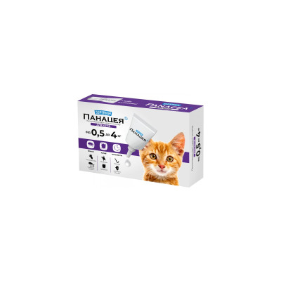 Краплі для тварин SUPERIUM Panacea Протипаразитарні для котів від 0.5 до 4 кг (9134)