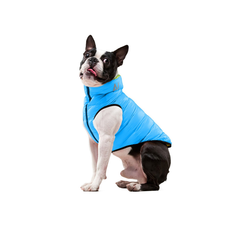 Курточка для тварин Airy Vest двостороння XS 25 салатово-блакитна (1597)