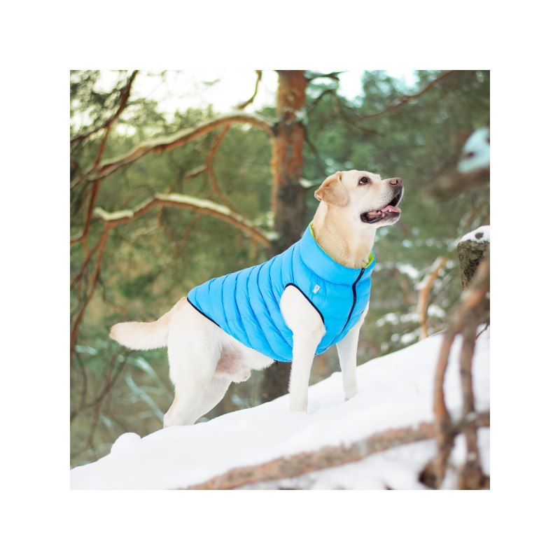 Курточка для тварин Airy Vest двостороння XS 25 салатово-блакитна (1597)
