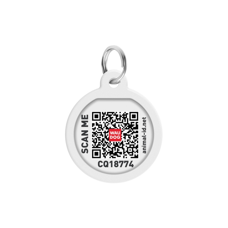 Адресник для тварин WAUDOG Smart ID з QR паспортом "Коти", круг 25 мм (0625-0216)