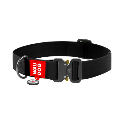 Нашийник для тварин WAUDOG Waterproof з QR паспортом XXL Ш 40 мм Д 43-70 см(чорний) (28011)