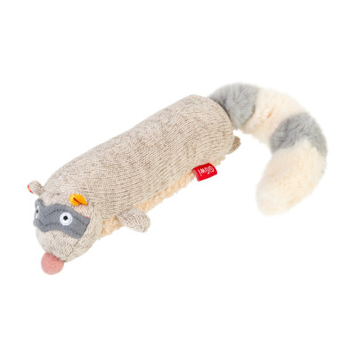 Іграшка для собак GiGwi Plush Єнот з пискавкою 17 см (75310)