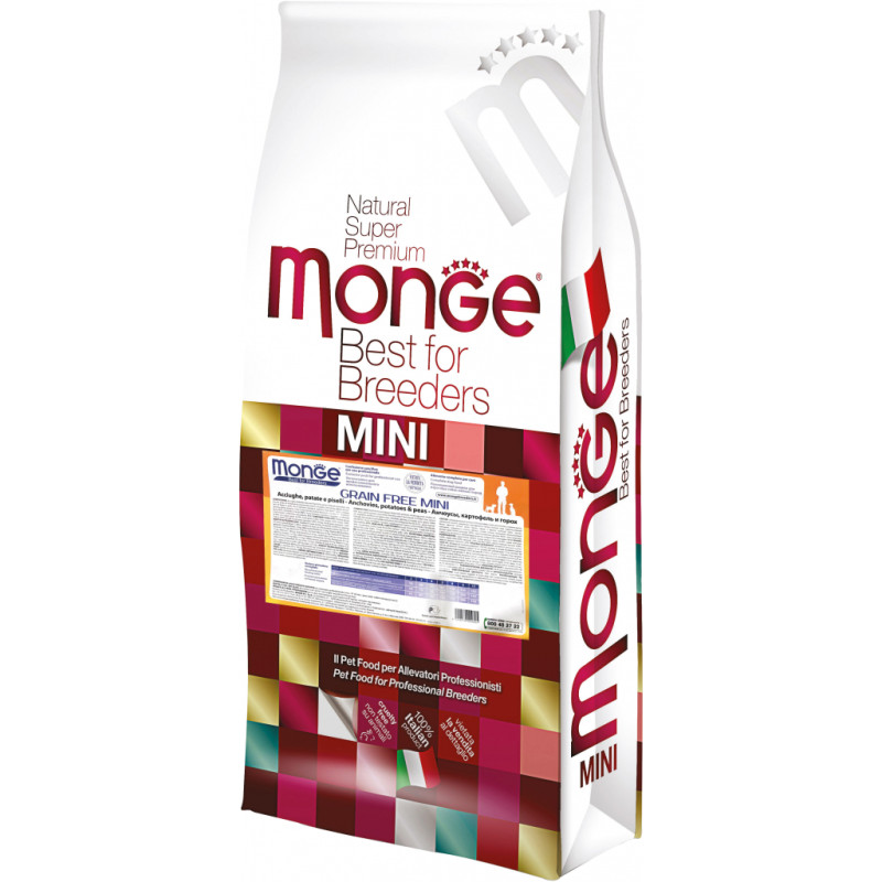 Сухий корм для собак Monge Dog Bwild Gr. Free Mini анчоус 15 кг (8009470004695)