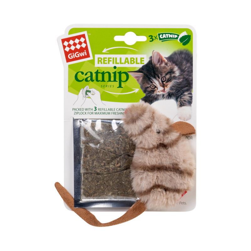 Іграшка для котів GiGwi Catnip Мишка з котячою м'ятою 10 см (75018)