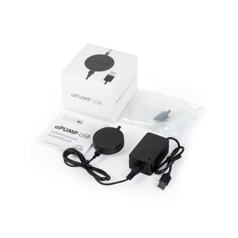 Компресор для акваріума Aqualighter aPUMP USB (5V) безшумний до 100 л (7910)
