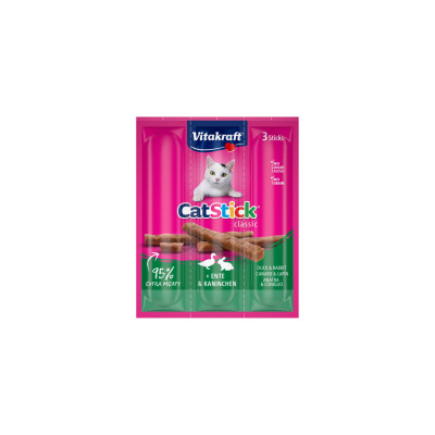 Ласощі для котів Vitakraft м'ясні палички качка та кролик 3х6г (4008239241900)