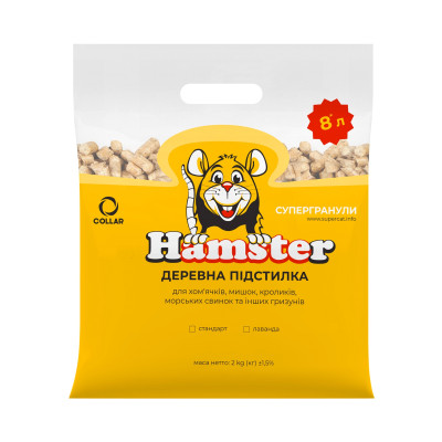 Наповнювач для туалету Super Cat Hamster Деревний вбирний з запахом лаванди 2 кг (3.4 л) (5705)