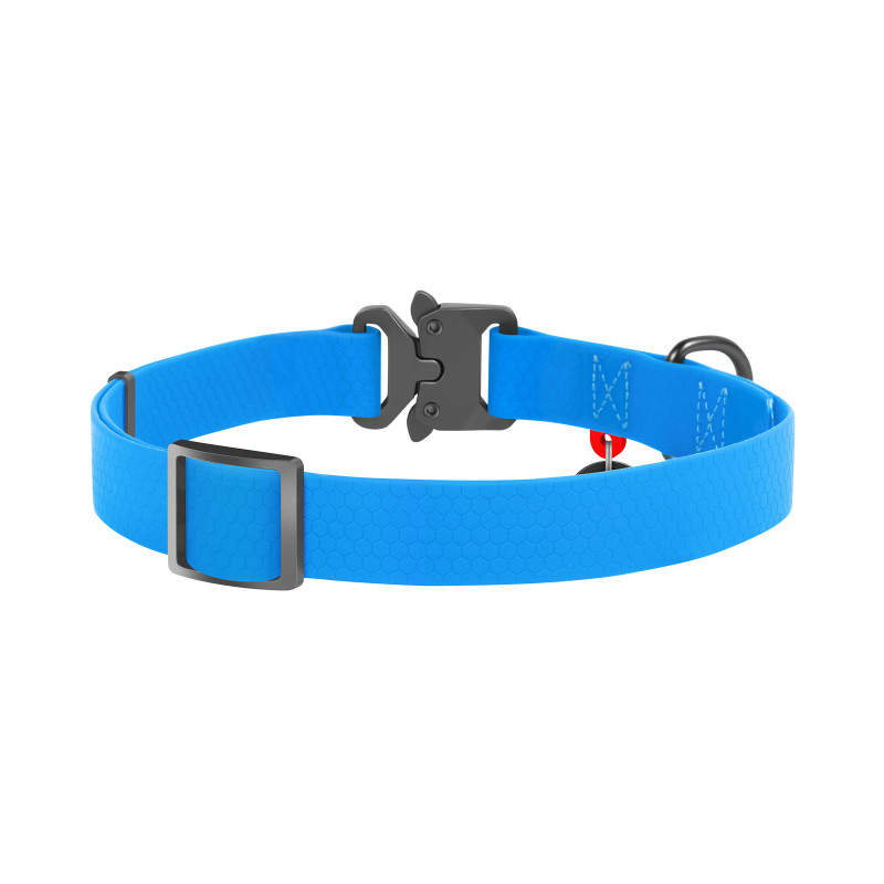 Нашийник для тварин WAUDOG Waterproof з QR паспортом S Ш 15 мм Д 23-35 см(блакитний) (28002)