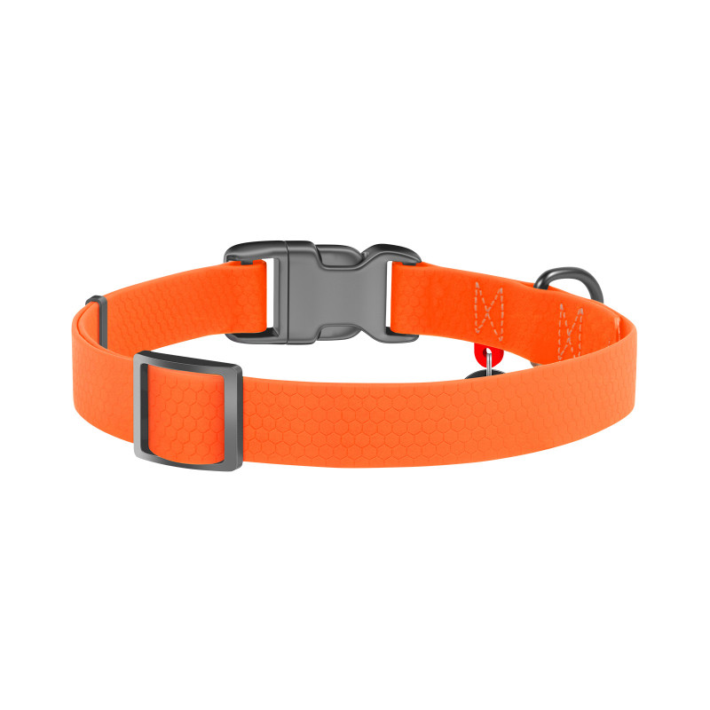 Нашийник для тварин WAUDOG Waterproof з QR паспортом Ш 15 мм Д 25-35 см помаранчевий (27394)