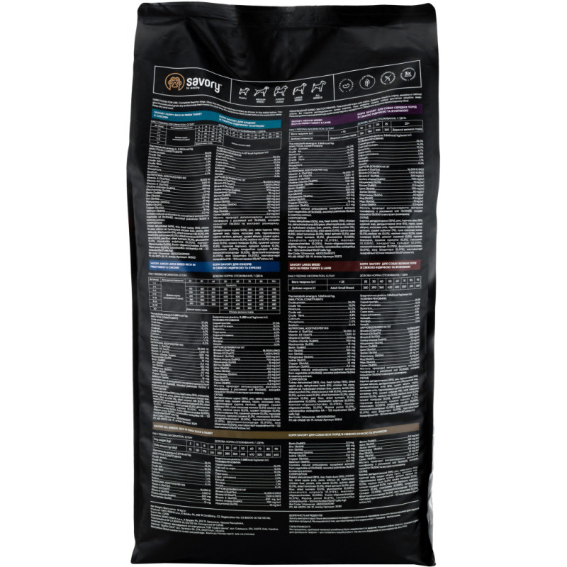 Сухий корм для собак Savory Adult All Breeds rich in Fresh Duck and Rabbit 12 кг (4820232630181)
