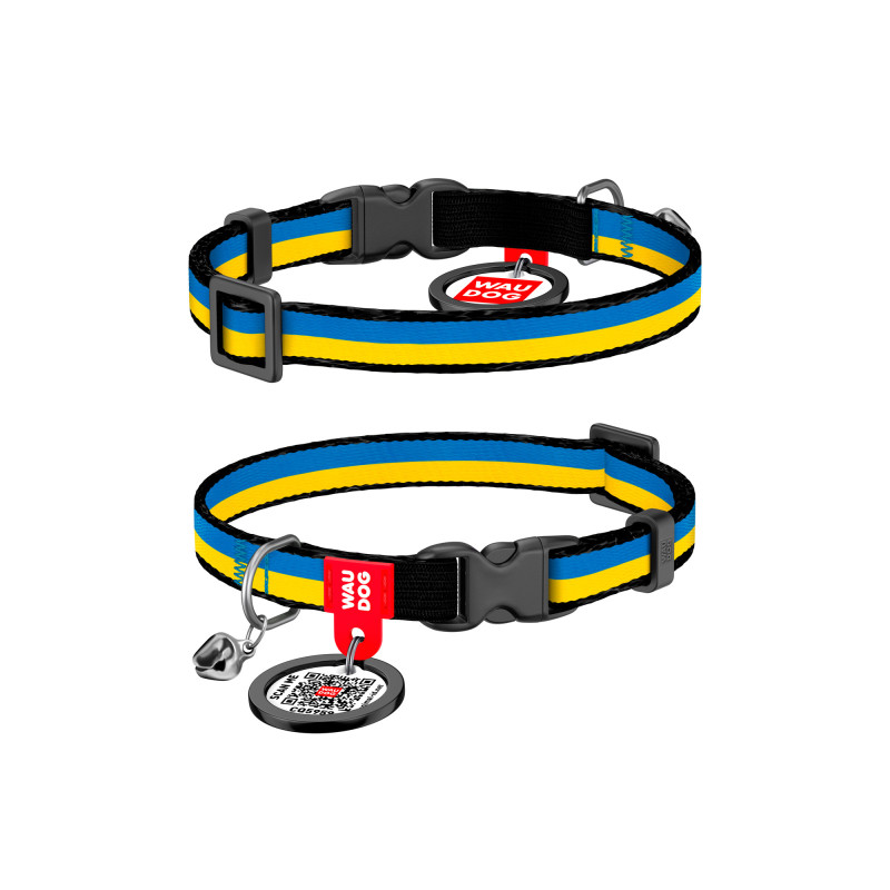 Нашийник для тварин WAUDOG Colors of freedom з QR паспортом XS 20-30 см (5210-4020)