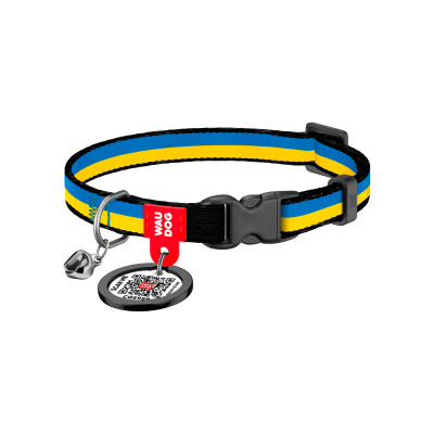 Нашийник для тварин WAUDOG Colors of freedom з QR паспортом XS 20-30 см (5210-4020)