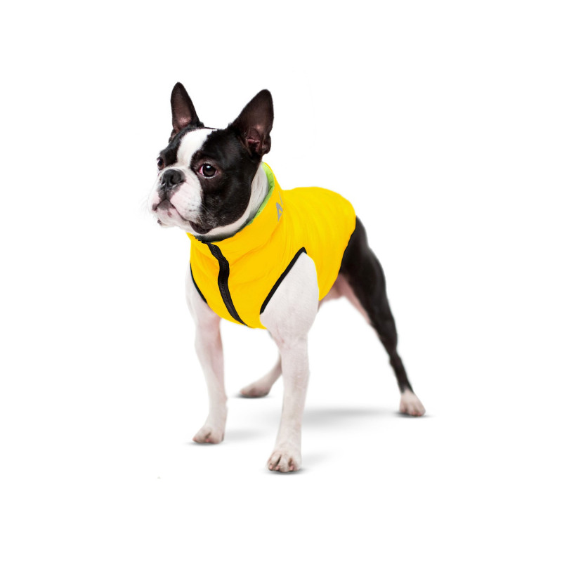 Курточка для тварин Airy Vest двостороння XS 25 жовто-салатова (1588)