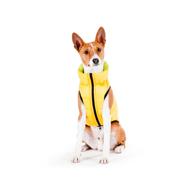 Курточка для тварин Airy Vest двостороння XS 25 жовто-салатова (1588)