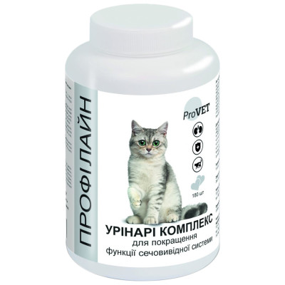 Вітаміни для котів ProVET УРІНАРІ для покращення сечовивідної системи 180 табл (4823082418800)