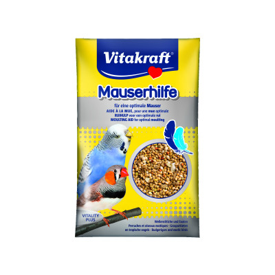 Вітаміни для птахів Vitakraft Mauserhilfe для хвилястих та екзотичних папуг 20 г (під час линьки) (4008239213112)