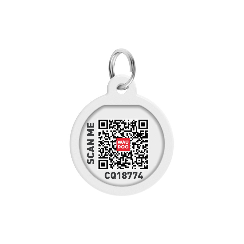 Адресник для тварин WAUDOG Smart ID з QR-паспортом "NASA", коло 25 мм (0625-0147)