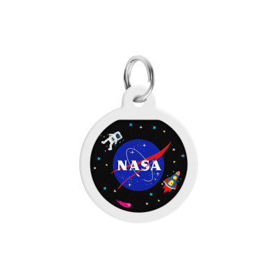 Адресник для тварин WAUDOG Smart ID з QR-паспортом "NASA", коло 25 мм (0625-0147)