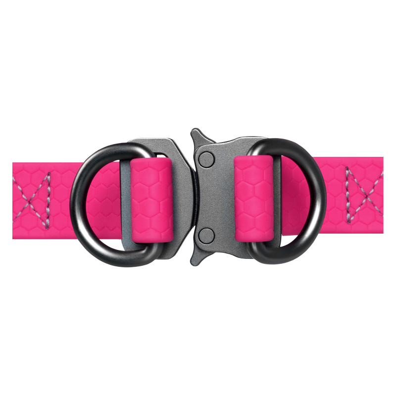 Шлея для собак WAUDOG Waterproof з QR-паспортом XS Ш 15 мм Д 30-39 см рожева (27637)