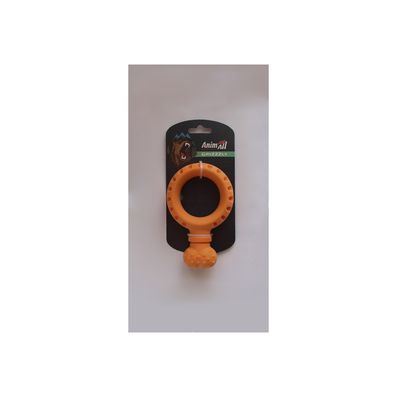 Іграшка для собак AnimAll GrizZzly кулон 14х9х2.95 см (жовтогарячий) (6914068019598)