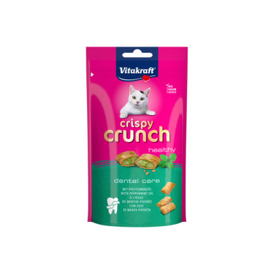 Ласощі для котів Vitakraft Crispy Crunch подушечки для зубів з м'ятою 60 г (4008239288134)
