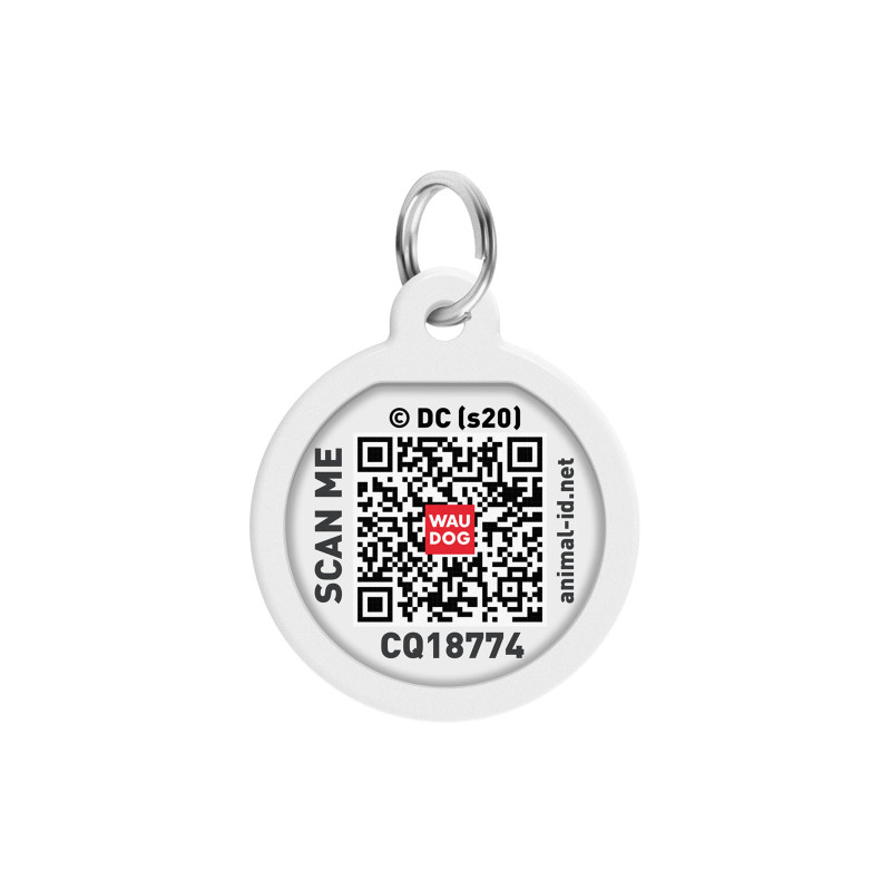 Адресник для тварин WAUDOG Smart ID з QR паспортом "Чудо-жінка 1", круг 25 мм (0625-1012ru-eng)
