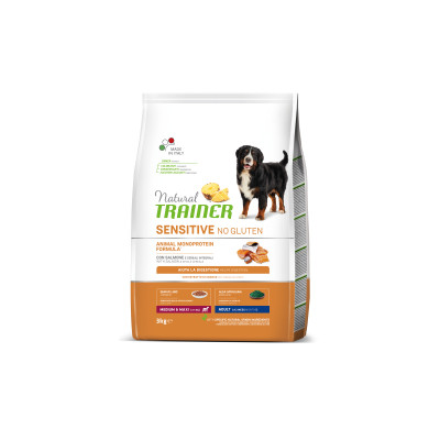 Сухий корм для собак Trainer Natural Dog Sensitive Adult Medium&Maxi With Salmon 3 кг (8059149252452)