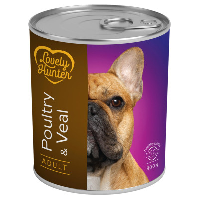 Консерви для собак Lovely Hunter Adult Poultry and Veal 800 г (LHU45355)