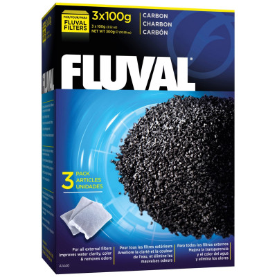 Наповнювач для акваріумного фільтра Fluval FL вугілля 3х100 г (015561114400)