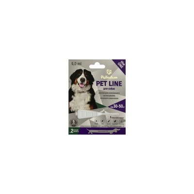 Краплі для тварин Palladium Pet Line the One для собак вагою від 30 до 50 кг 1/6 мл (4820150205270)