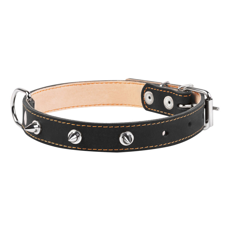 Нашийник для тварин Collar подвійний із шипами 25 мм 38-50 см (чорний) (02421)