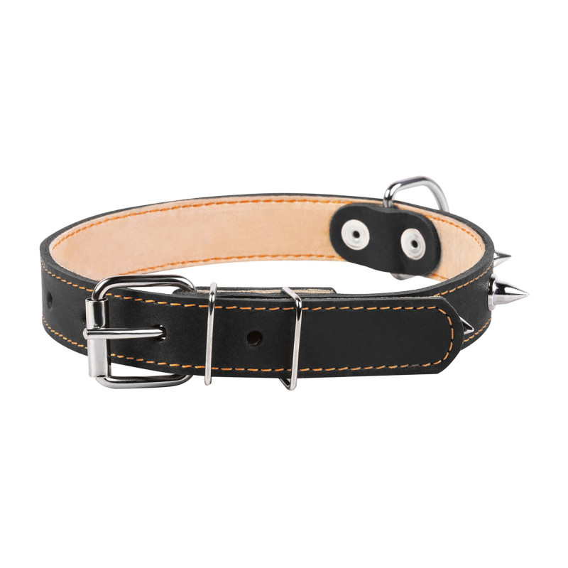 Нашийник для тварин Collar подвійний із шипами 25 мм 38-50 см (чорний) (02421)