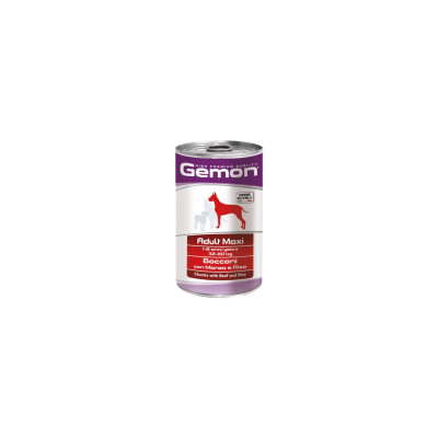 Консерви для собак Gemon Dog Wet Maxi Adult шматочки з яловичиною та рисом 1.25 кг (8009470387903)