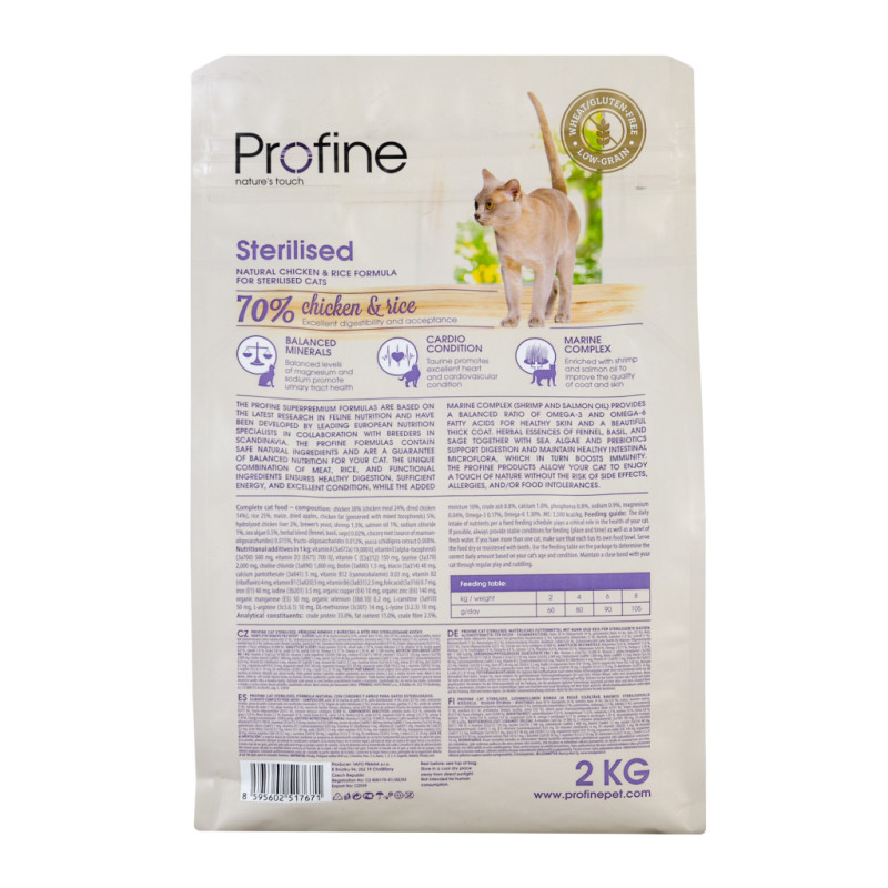 Сухий корм для кішок Profine Cat Sterilised з куркою і рисом 2 кг (8595602517671)