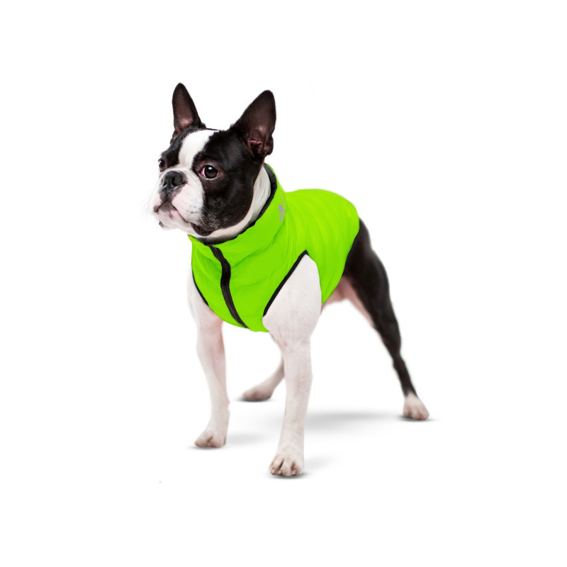 Курточка для тварин Airy Vest двостороння XS 30 салатово-чорна (1671)
