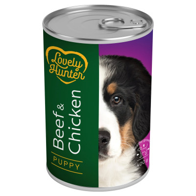 Консерви для собак Lovely Hunter Puppy Beef and Chicken 400 г (LHU45358)