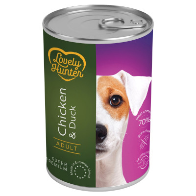 Консерви для собак Lovely Hunter Adult with Chicken and Duck 400 г (LHU45618)