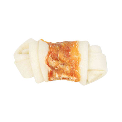 Ласощі для собак Trixie Кістка для чищення зубів з куркою Denta Fun 5 см 70 г (4011905313214)