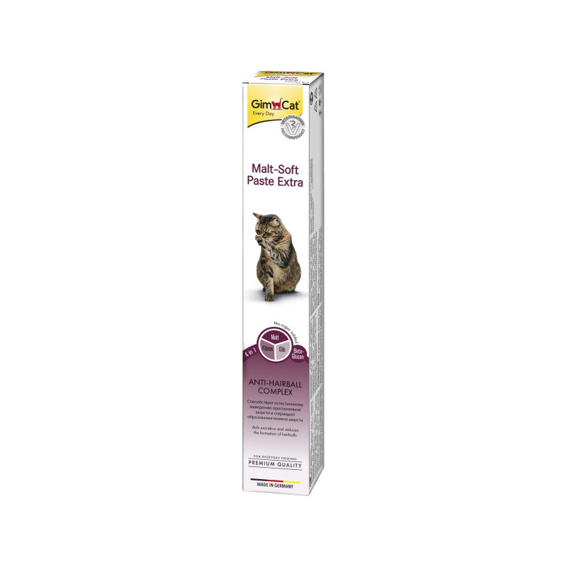 Паста для тварин GimCat Malt-Soft Extra для виведення шерсті 100 г (4002064407517)
